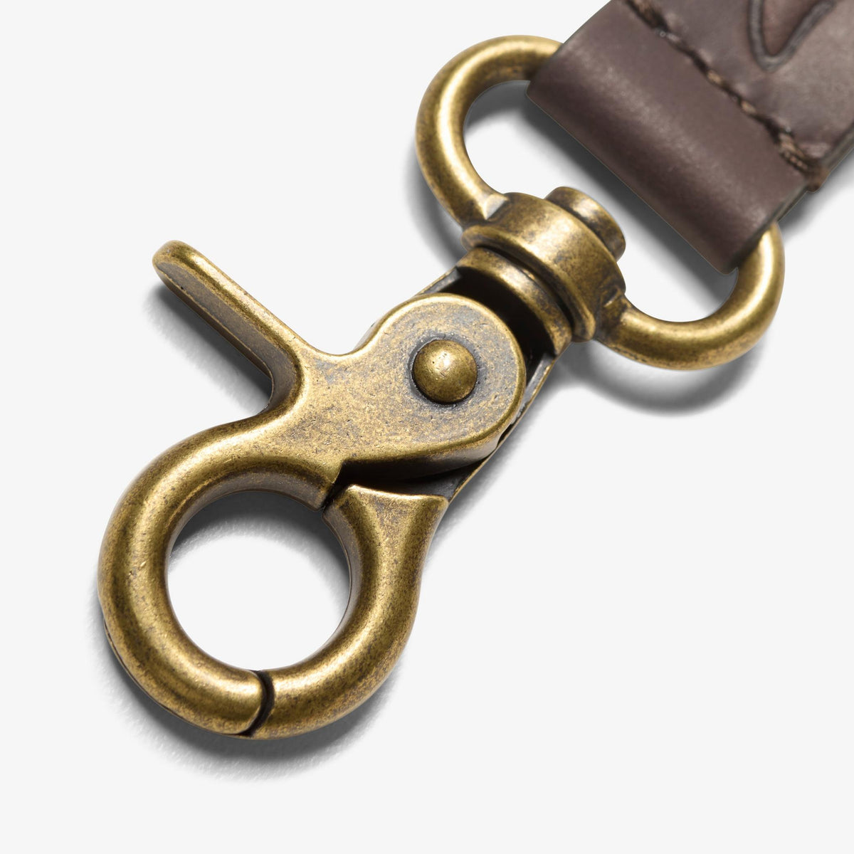 Oiled Leather Key Fob Brown - US 7894