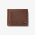 Pebbled Leather Slimfold Wallet Brown - US 0997