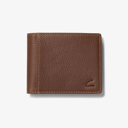 Pebbled Leather Slimfold Wallet Brown - US 0997