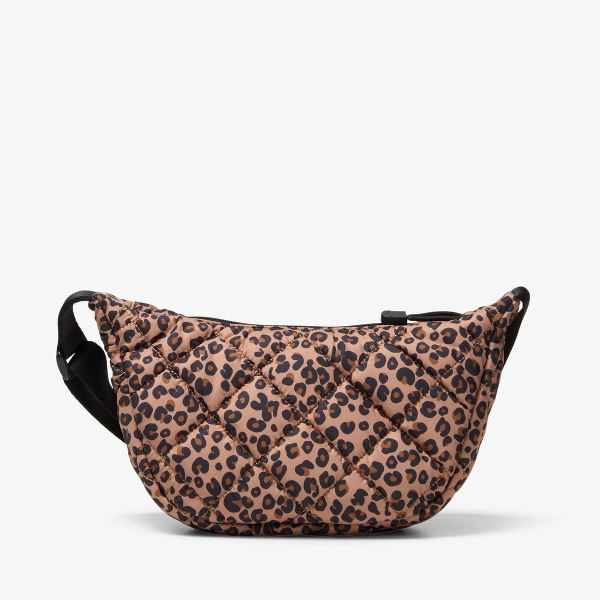Quilted Trail Strap Crossbody Bag Leopard Print - US 8443