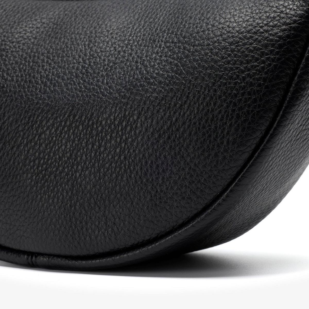 Leather Crescent Crossbody Bag Black - US 1494