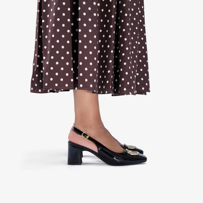 Fernie Sling Black Patent Leather - US 3333