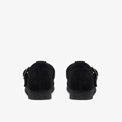 Wallabee T-Bar Kids Black Suede - US 0517