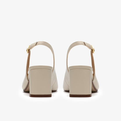 Fernie Sling Cream Leather - US 2698