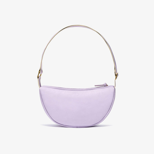 Leather Crescent Crossbody Bag Lilac - US 2892