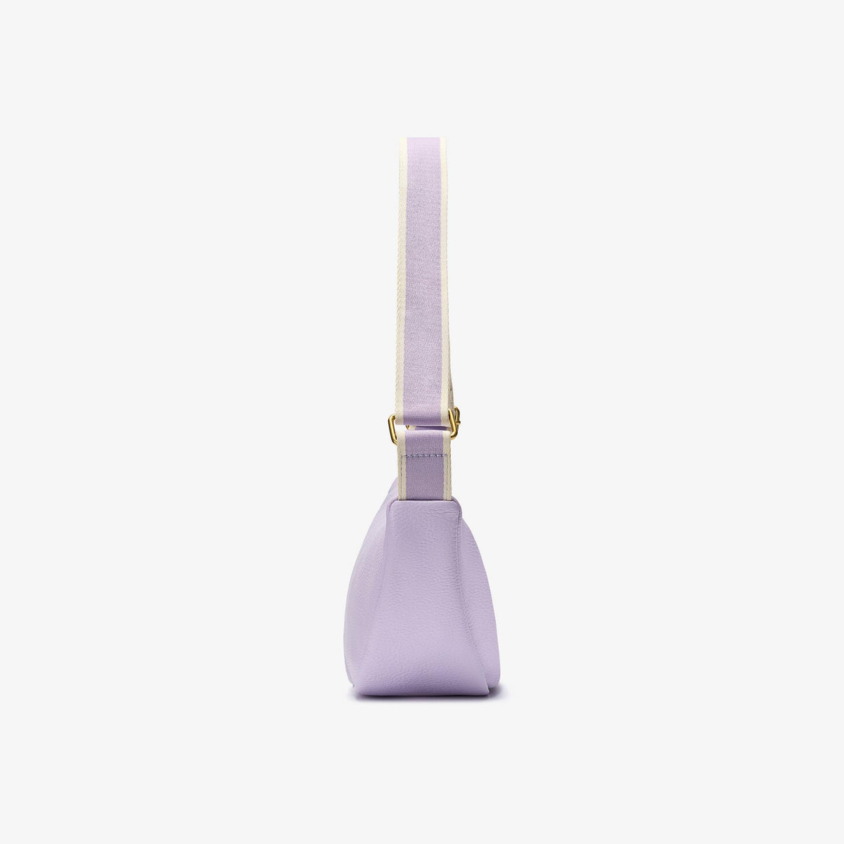 Leather Crescent Crossbody Bag Lilac - US 2892