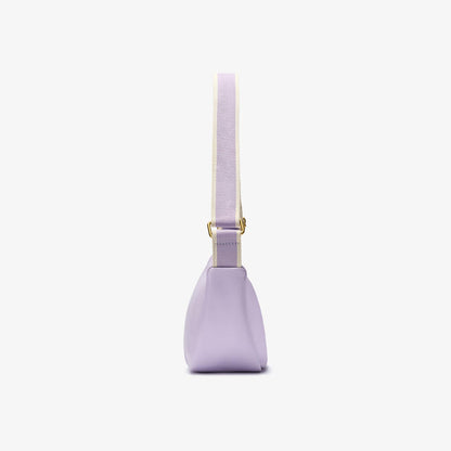 Leather Crescent Crossbody Bag Lilac - US 2892
