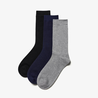 3 Pack Crew Socks Black Multicolour - US 8644