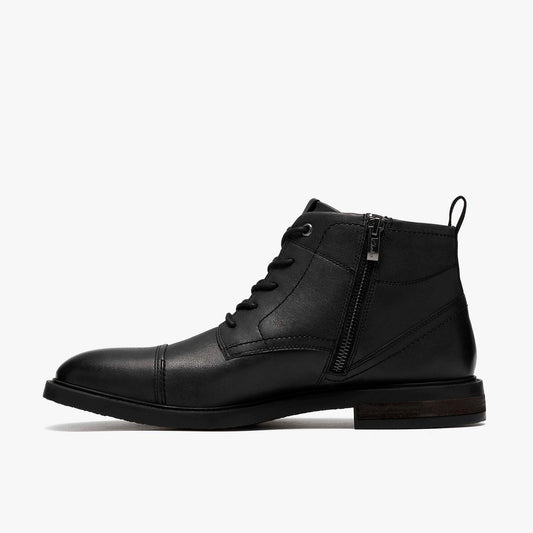 Jaxen Cap Boot Black Leather - US 6659