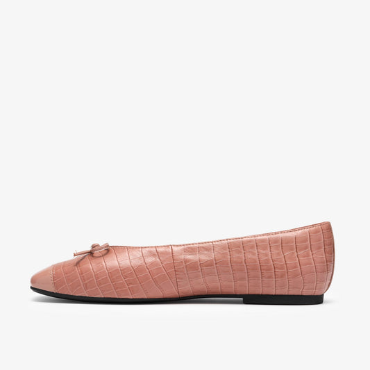 Befana Bow Light Pink Crocodile - US 9042